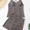 V-Neck Spaghetti Strap Top and Skirt Swim Set