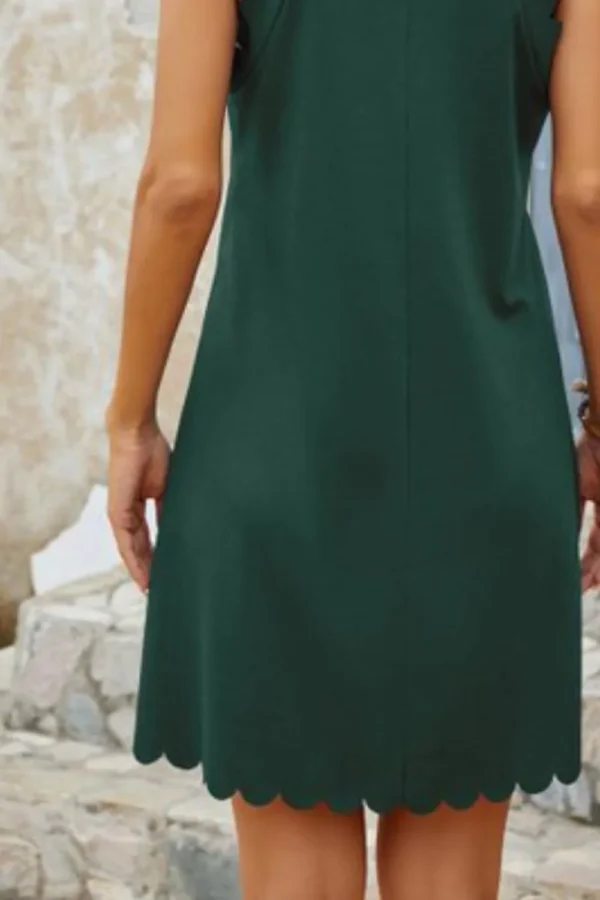 537464792 Mock Neck Sleeveless Mini Dress