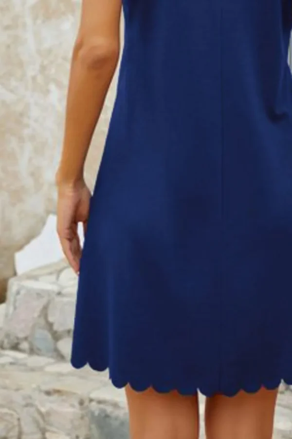 537464798 Mock Neck Sleeveless Mini Dress