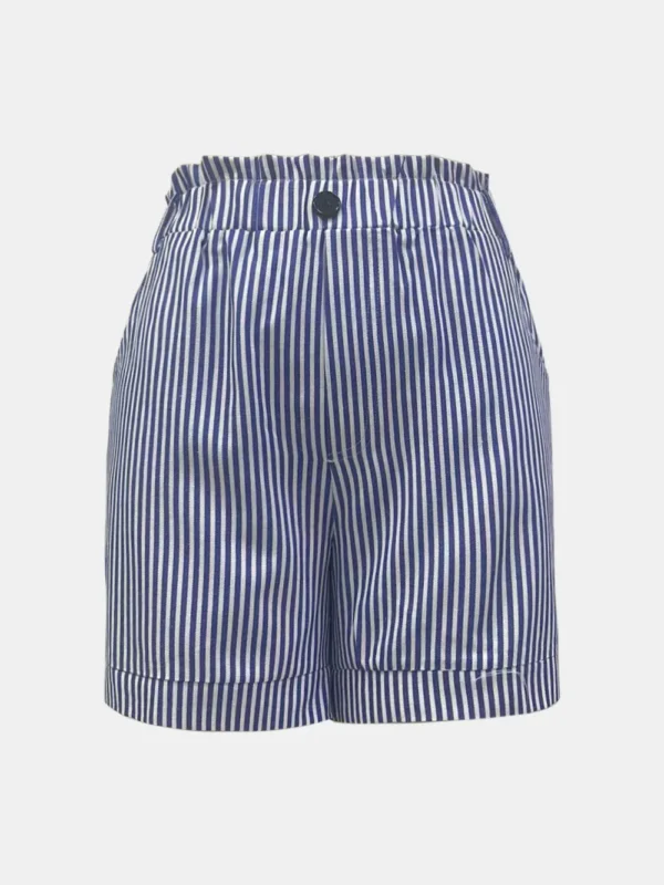537464919 High Waist Striped Shorts