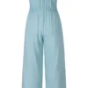 Tied Cutout Tube Wide Leg Jumpsuit