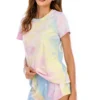 Tie-Dye Round Neck Short Sleeve Top and Shorts Lounge Set
