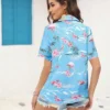 Printed Collared Neck Short Sleeve Shirt