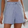 High Waist Striped Shorts