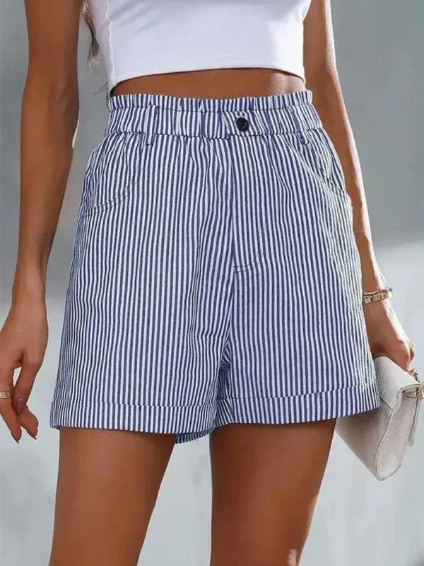 537464918 High Waist Striped Shorts