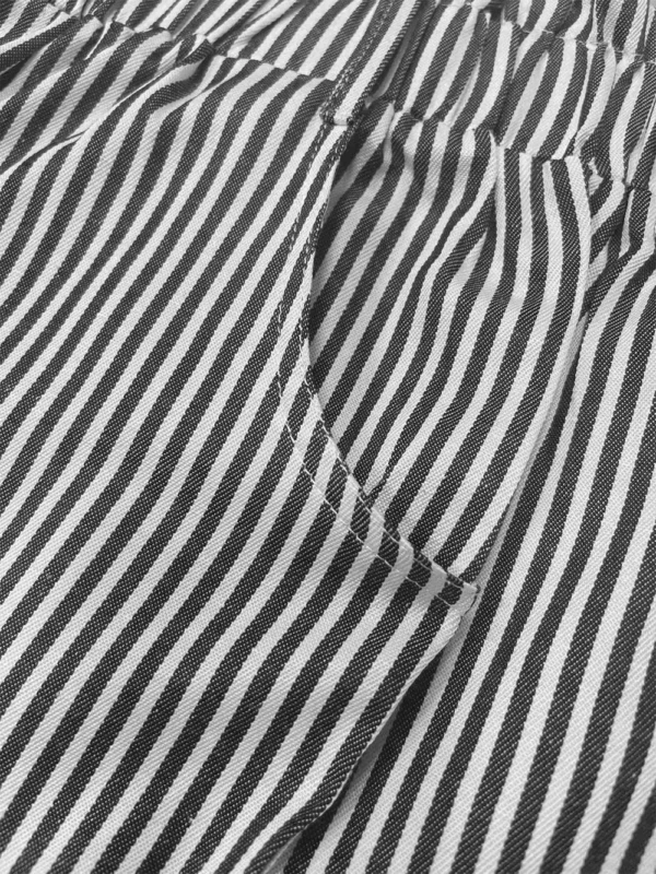 537464917 High Waist Striped Shorts