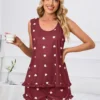 Heart Scoop Neck Tank and Shorts Lounge Set