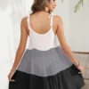 Color Block Spaghetti Strap Cover-Up Dress